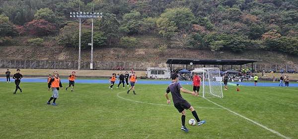 第２回大分インクルウインターカップ予選Ａパートの試合の様子