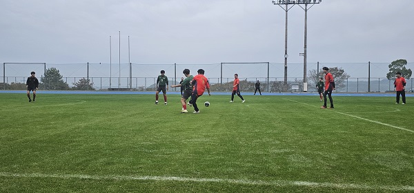 第２回大分インクルウインターカップ予選Ｂパートの試合の様子