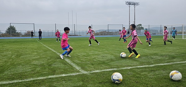 第２回大分インクルウインターカップ予選Ｄパートの試合の様子