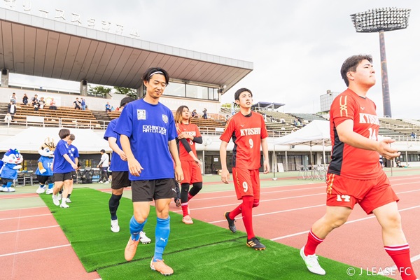 ジェイリースFCエキシビションマッチの様子
