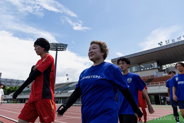 ジェイリースFCエキシビションマッチの様子