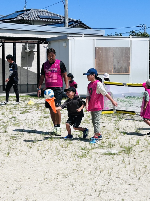 ジェイリースＦＣサッカー教室の様子